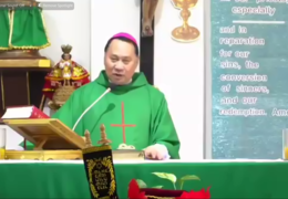 Most Rev. Renato Mayugba (ECBA Chairman) presiding in the Mass for the Sunday of the Word of God.